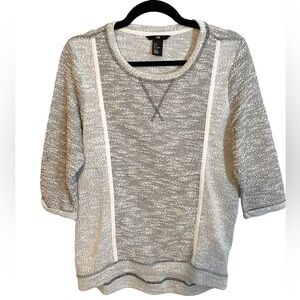 H&M 3/4 Sleeve Knit Sweater  Greyscale Ladies Sm